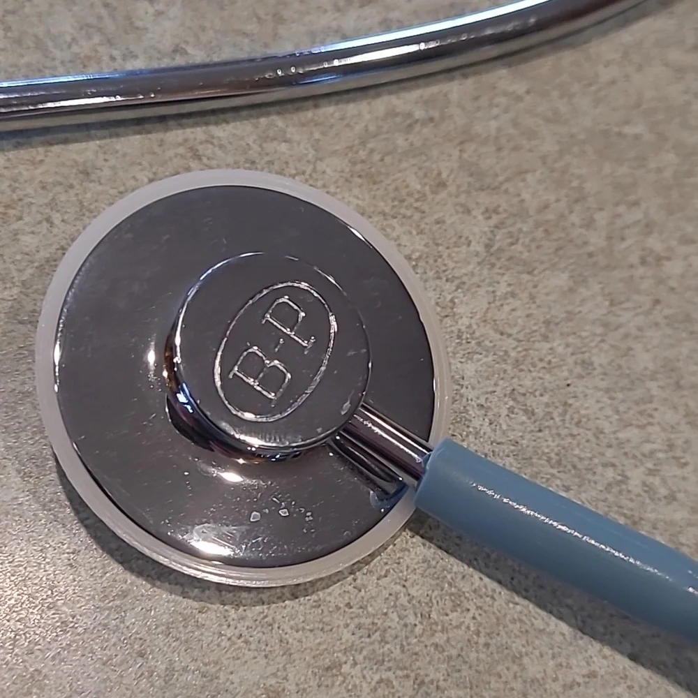 Blue Stethoscope with Silver Accents